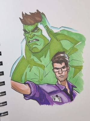 Day 9, drawing characters from Marvel Rivals, Who next?? 🗣️🤷‍♂️ #fyp #art #drawing #hulk #brucebanner #marvelrivals #marvel #spiderman 