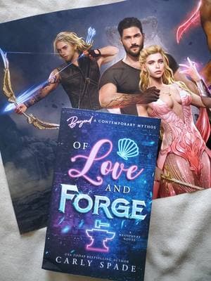 Of Love and Forge is a cyberpunk fantasy Hephaestus x Aphrodite romance that defies myth but answers true love's call. Available in all formats including audio and KU. #readingslump #aphrodite #hephaestus #bountyhunterromance #spicybooktok #greekmyth #friendstoloverstrope 