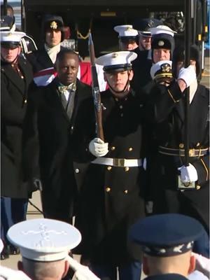 Former President Jimmy Carter’s casket was transferred from Special Air Mission 39 to a hearse upon its arrival at Joint Base Andrews.   The ceremony included four Ruffles and Flourishes, Hail to the Chief and a 21-gun salute to the nation’s 39th president, who died Dec. 29 at the age of 100.   Watch more at c-span.org #jimmycarter #jointbaseandrews #cspan 