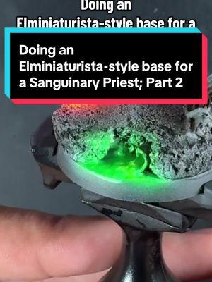 Doing an @Juan Sanz "Elminiaturista" style base for a Sanguinary Priest; Part 2 @Monument Hobbies  @AKInteractiveofficial  #warhammer40k #warhammercommunity #minipainting #hobby #gaming #hoodpaints #hoodguard #indeed 