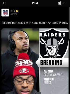 Raiders part ways with head coach Antonio Pierce. #lasvegasraiders #raiders #raidersnation #raidersfootball #raidersfan #antoniopierce #shedeursanders #deionsanders #travishunter #nflheadcoach #nfl #nflfootball #nflbreakingnews #nflnews #football #f #fyp #blowthisup #cutoffnate #cutoffnateyt 