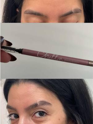 the difference in my brows LOL @Chella Beauty #eyebrowpencil #thinbrowpencil #asymmetricalbrows #brows #howifillinmyeyebrows #chellabeauty 