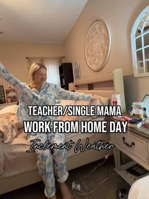 Morning routine before working from home as a Teacher from inclement weather! 💕❄️✏️🤪 #teacher #teacherlife #teachertok #teachersoftiktok #morning #morningroutine #morningvlog #morninginmylife #routine #mom #firsttimemom #singlemom #momlife #MomsofTikTok #momtok #teachermom #teachermomlife #workfromhome #inclementweather #icestorm #snowday #viral #fyp #asmr #asmrsounds #fypシ #CapCut 