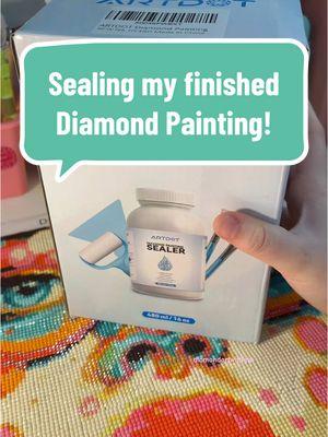 Sealing my finished Retro  Girl Diamond Painting! 🖼️✨💟 This kit is from @ARTDOT! #diamondartwithave #viral #diamondart #diamondpainting #sealingdiamondpainting #diamondartkits #fypfyp #avesasmr 