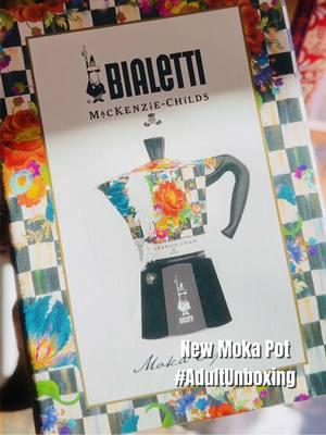 New Moka Pot! Love love love making our espresso using a Moka pot so when I saw that #MackenzieChilds had a collab with #Bialetti it was a no brainer!