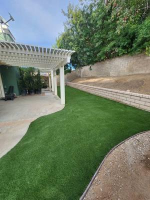 Perfect green grass with a quick reality flip. #lawntok #lawncare #petturf #syntheticgrass ##artificialgrass##bestturf