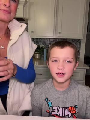 This cutie has been begging to make this banana split oatmeal. He hopes you guys enjoy this treat🥰  #dessert #kitchenhelper #momofboys #momofmany #luckyfin #fyp 