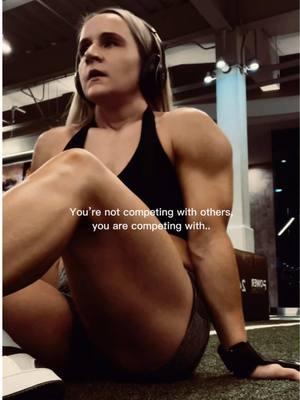 Fiercest competition there is. #defyyourself #beatthecompetition #reclaimyourlife #youreableto#trusttheprocess #staythecourse#strongoverskinny #liftheavy #girlswholift #liftheavyshit #fitnessover40 #gymmotivation #chasestrong #buildmuscle #progressiveoverload