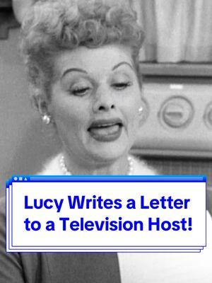 Lucy writes a letter to a television host!  #ilovelucy Now Streaming on #PlutoTV and Paramount+ #lucilleball #classictv #1950s 