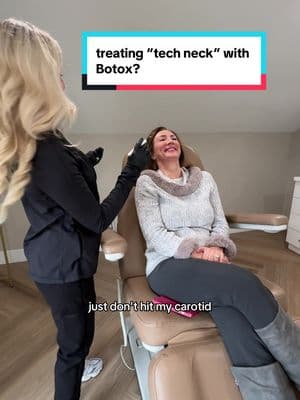 Treating “tech neck” with Botox 💉 #techneck #botox #aesthetics #tox #aestheticinjector #beautyhacks 