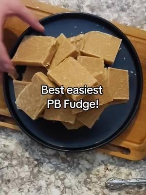 Best easiest peanut butter fudge recipe. (perfect for bartering 😉) #simplefudge #pbfudge #easydessert #snowedin #ohio #singlemomlife #bartering 