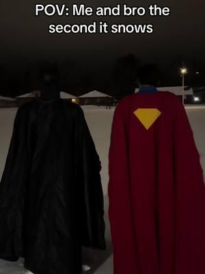 Worlds finest snowballs. #fyp #batman #thebatman #superman #viral #trending 