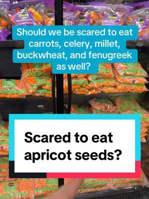 Why should we be scared to eat something that our body is use to eating as has a natural, built-in process to healthfully handle?  #apricot #seeds #nutrition #food #carrots #celery #nutrients #nutrientdense #superfood #healing #health #healthy #fyp #fypシ #viralvideo #fyppppppppppppppppppppppp 