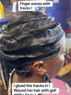 Finger waves with tracks ! #fingerwaves #waves #baltimorehairstylist 