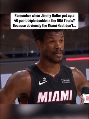 I don’t understand why Pat Riley wouldn’t try to acquire another star for the man… 😡  #jimmybutler #miamiheat #nbahistory #tripledouble #nbafinals 