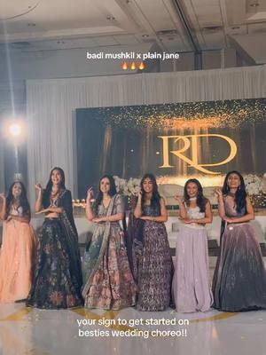 this bridesmaids surprise dance >> send your choreo inquiry!! #reception #receptiondance #surprisedance #bridesmaidsdance #sangeet #bridesmaids #badimushkil #mashup @roshbrown 