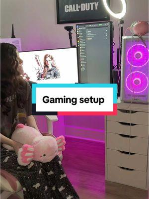 Haven’t shown yall my setup in a minuet :) I plan on getting a bigger tabletop in the next month or so!!! #fyp #gamergirl💕🌻 #bo6warzone #bestfemalesniper #gamertok🎮 #girlsgaming #gamergirlsoftiktok 