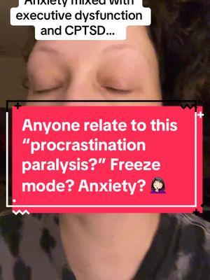 Let’s be honest… anyone else relate to this? I’m driving myself crazy with procrastination and what I call “anxiety paralysis.” It’s all the things combined… #anxiety #cptsd #executivedysfuntion #freeze #nervoussystemregulation #traumatok #MentalHealth 