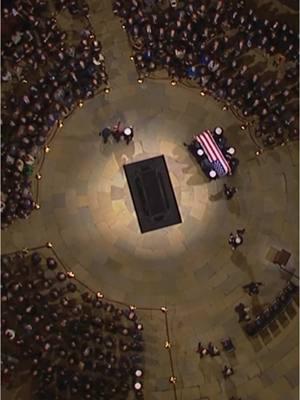 Former President Jimmy Carter’s casket arrived Tuesday evening in the U.S. Capitol rotunda, where he will lie in state for two days until his funeral service Thursday at the Washington National Cathedral.   He was placed on the Lincoln Catafalque, first used to support the casket of the nation’s 16th president.   Watch more at c-span.org #jimmycarter #uscapitol #cspan 