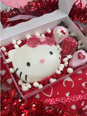 Valentine’s Day Hello Kitty Breakable Heart & Strawberries 💗 🍫 Chocolate Used: Ultra White Melting Wafers & Cardinal Red @Stover & Company ❤️  #ValentinesDay #valentinesdaystrawberries #valentinesstrawberries #hellokittyvalentinesday #hellokitty #hellokittybreakable #hellokittystrawberries 