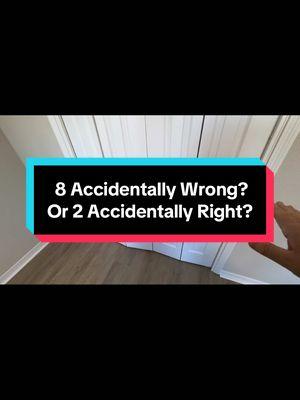 Out of five sets of bifold doors, two knobs were installed the right way, and eight knobs… well, let’s just say they missed the mark. You’d think the math would add up, but no. Watch as I break down the creative knob placement choices and question all life decisions made in this house. #bifolddoors #homeinspection #homerenovationfail #constructionmistakes #knobplacement #duesouthbrad