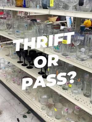 First thrift or pass of the year! Black Amethyst Crystal Glasses! Are you taking these home, or leaving them behind! Let’s chat about in the comments!  #thriftorpass #vintagecrystal #midcenturybarware #thriftedtreasures #thrifttips #thriftingcommunity #secondhandcommunity #secondhandfirst #charityshoppingaddict #charityshophaul #arcthriftstores #valuevillage #valuevillagefinds #savers #goodwillhaul #goodwillfind #ilovethrifting #ilovethriftstores #thriftqueen #thrifter #thrifttokthrifted #thrifttok