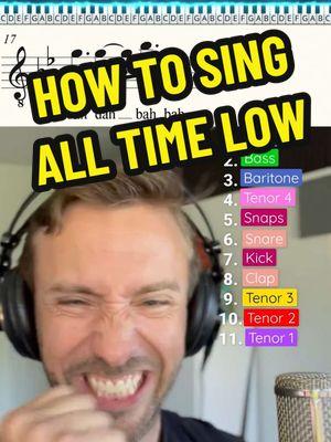 How Low Can I Go? Singing All Time Low A Cappella 🎤 #howtosing #harmonybuilding #fypsounds #acapella #alltimelow #jonbellion