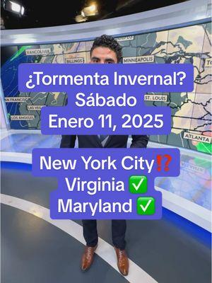 Tormenta invernal pudiese impactar el área metropolitana de NYC para este fin de semana. Pero, TODO depende de la trayectoria un desvío hacia el norte entonces tendremos los azotes de una tormenta en el área triestatal.  Pendiente al pronóstico porque definitivamente va cambiar de aquí al sábado.  ¿Nos impactará en New York City?  -les leo los comentarios! #tiempo #weather #winter #weatherreport #weathertok #dc #maryland #virginia #northcarolina #delaware #dover #capemay #nj #ny #manhattan #bronx #longisland #fyp #winterstorm #paratii #weatherforecast #❄️ #🥶 