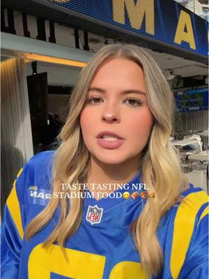 the food is ALWAYS the best part👏🏼👀🍔🍿 #stadiumfood #tastetest #FoodLover #food #california #mukbang #FoodTok #tastetesting #foodreview #pizzalover #pizzatok #football #rams #sofistadium #losangeles #ramshouse #pickyeater #relatable #girlythings #larame @Los Angeles Rams  