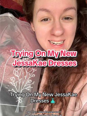 👗LOOK WHAT CAME! 😱 My new dresses from @jessakae have arrived and I’m so happy! 🥹 They are absolutely STUNNING!  #jessakae #jessakaedress #crystalcrown #BookTok #tryonhaul #dresscollection #princessdress #weddingdress #dressup 