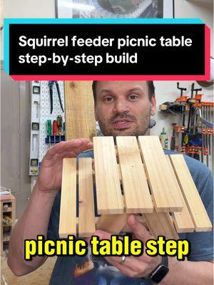 In this video, we’ll show you how to transform a cedar slat into a charming squirrel feeder shaped like a picnic table. This step-by-step guide walks you through each phase of the project, from cutting and assembling the pieces to the final touches. Perfect for woodworking beginners and seasoned DIYers alike, this fun and functional project is a great way to enhance your backyard and attract squirrels. What You’ll Learn in This Video: 1. Materials and Tools: 	•	Learn what tools and materials you need, including a cedar slat, table saw, miter saw, and drill, to complete this project. 2. Cutting the Cedar Slat: 	•	Follow the precise cutting measurements: 	•	Rip two pieces on the table saw: one at 1 ¾ inches and the other at 1 ⅛ inches. 	•	Using the 1 ¾-inch piece: 	•	Cut four 5-inch pieces. 	•	Cut three 8-inch pieces. 	•	Cut one 4-inch piece. 	•	Using the 1 ⅛-inch piece: 	•	Cut four 8-inch pieces. 	•	Cut two 10 ¾-inch pieces. 	•	Cut two 5 ½-inch pieces. 	•	Add 22.5° angles to the ends of the 5-inch pieces for a polished and stable structure. 3. Assembling the Squirrel Picnic Table: 	•	Start with the legs by forming a V-shape using the 10 ¾-inch and 5 ½-inch pieces. 	•	Construct the tabletop with the three 8-inch by 1 ¾-inch pieces and the 4-inch by 1 ¾-inch piece for added support. 	•	Assemble the structure carefully, ensuring brad nails are hidden inside for a clean finish. 4. Final Touches: 	•	Drill a hole through the center of the tabletop to secure the ear of corn, which serves as the squirrel feeder. By the end of this video, you’ll have a unique and functional squirrel feeder ready to install in your backyard. This project is not only practical but also a delightful addition to your outdoor space, perfect for entertaining both squirrels and guests alike! Don’t forget to like, comment, and subscribe for more woodworking tutorials and DIY projects. Share your finished project with us in the comments below—we’d love to see your creations! Chapters: Intro Materials & Tools Cutting the Cedar Slat Shaping the Legs and Table Pieces Assembling the Legs Adding the Tabletop Drilling the Corn Holder Final Assembly & Reveal #woodworking #woodworkingproject #squirrelfeeder #diywoodworking #backyardprojects 