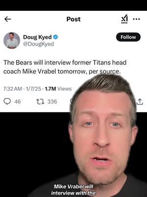 Mike Vrabel is the perfect fit for the #chicagobears head coaching search #dabears #mikevrabel #nfl #nflrumors