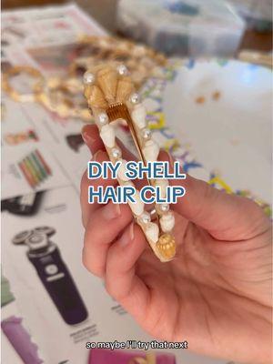 Super easy craft idea - shell hair clips! 🐚  #crafting #easycraft #shellcrafts #craftwithme #DIYAccessories #hairclip 