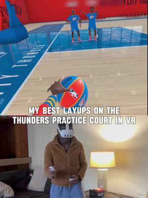 My best layups on the thunder practice court in vr!! #gymclassvr #vrbasketball #basketball #gymclassvrcommunity #vr #basketball🏀 #gcnbabundle @OKC Thunder 