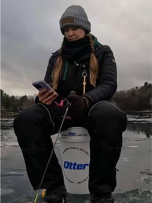 Lesson learned, keep the phone tucked away 😂 #icefishing #fishing #fishingtrip #bigfish #angling #fishingtiktoks #girlsfishtoo  #creatorsearchinsights 