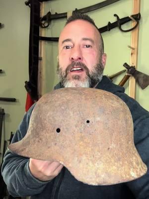 World War Two Helmet excavated and will be listed on Rebel Relics tonight.  Military Relics are an awesome way to learn and discuss History.  #worldwar #helmet #military #history #war #rebelrelics #now #brianakins 