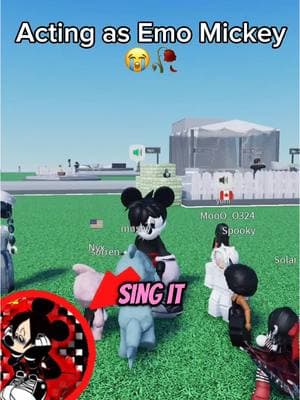 EMO MICKEY is being brought into 2025  #mickeymunch #funny #roblox #robloxvc #micup #robloxtiktok #meme 