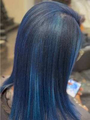 Blue hair color by @Dailey Greene 🩵💙 #h2salonbrooklyn #h2salon #bluehair 