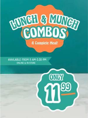 Introducing our $11.99 Lunch and Munch Combos!✨ Choose from 5 entrees which all include a soft drink and chocolate chip cookie! 🍪 🥤 #pollyspies #pies #lunchspecials #lunch #deals #lunchdeals #dessert #food #trending #fyp