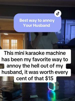 I live to aggravate him. #minikaraoke #karaoke #couplegoals 