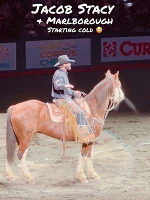 Jacob Stacy’s horse Marlborough running cold but can put on a show. Watch Jacob and Marlboro at the PBR doing work at protecting these bull riders. PBR back in Spokane this week Friday and Saturday. #pbr #pbrbull #bullriding #bulls @PBR #diesel