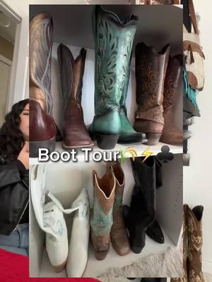 Boot Tour!!!♣️⚡️🌾 #fyp #parati #mexicana #latina #vaquera #paratiiiiiiiiiiiiiiiiiiiiiiiiiiiiiiiiiii #vaquerastyle #vaqueraoutfits #OOTD #vaqueraoutfits #vaqueraootd #boottour #botasvaqueras #botas 