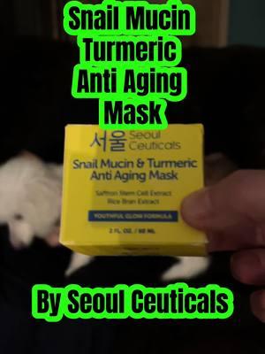 Snail mucin and turmeric anti aging face mask. #seoulceuticals #seoulceuticalsskincare #korean #snail #turmeric #mask #saffron #antiaging #sale #youthful #glowingskin #viral 