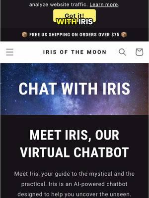 Replying to @CristiWorld our chatbot Iris is live for testing 🧪  . Iris can provide basic astrology recommendations, identify the CEO of your birth chart, and provide general customer support . link in bio to try her out . our goddess oils are available now ✨  . #persephone #aphrodite #hecate #goddess #greekmythology #shimmer #bodyoil #fragrance #SmallBusiness #irisofthemoon 