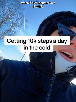 And it felt like 9 degrees with the wind chill ❄️🥲 #10000steps #10ksteps 