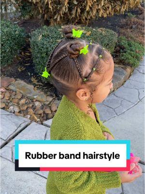 Cute rubber band hairstyle for kids. #creatorsearchinsights #rubberbandhairstyle #kidhairstyles #mixedhair #curlyhairstyles #toddlerhairstyles #kindergartenhairstyles 