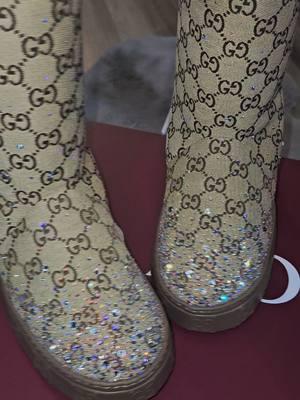 Late Christmas gift from my husband. #gucci #gucciboots #unboxing #unboxingvideo #spoiledwife  #GucciGgCanvasCrystalembellishedBoots 