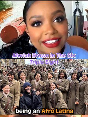 The Six Triple Eight was the only all black women battalion to serve overseas during WWII and @moriah_brown told us how she brought her Afro Latina self to the role of Inez. Watch it now on Netflix! @Monica #latina #folkcore #thesixtripleeight #netflix #perolike #afrolatina #latinaactress #latino 