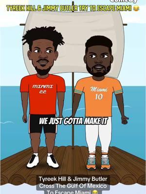 Tyreek Hill & Jimmy Butler Cross The Gulf Of Mexico To Escape Miami 😂 #nfl #nflmemes #nflnews #NBA #nbanews #nbamemes #SportsNews 