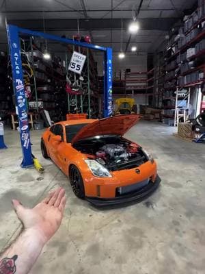 How cool is this? 🐈 #hellcatswap #350z #nissan #boostlogic #fyp 